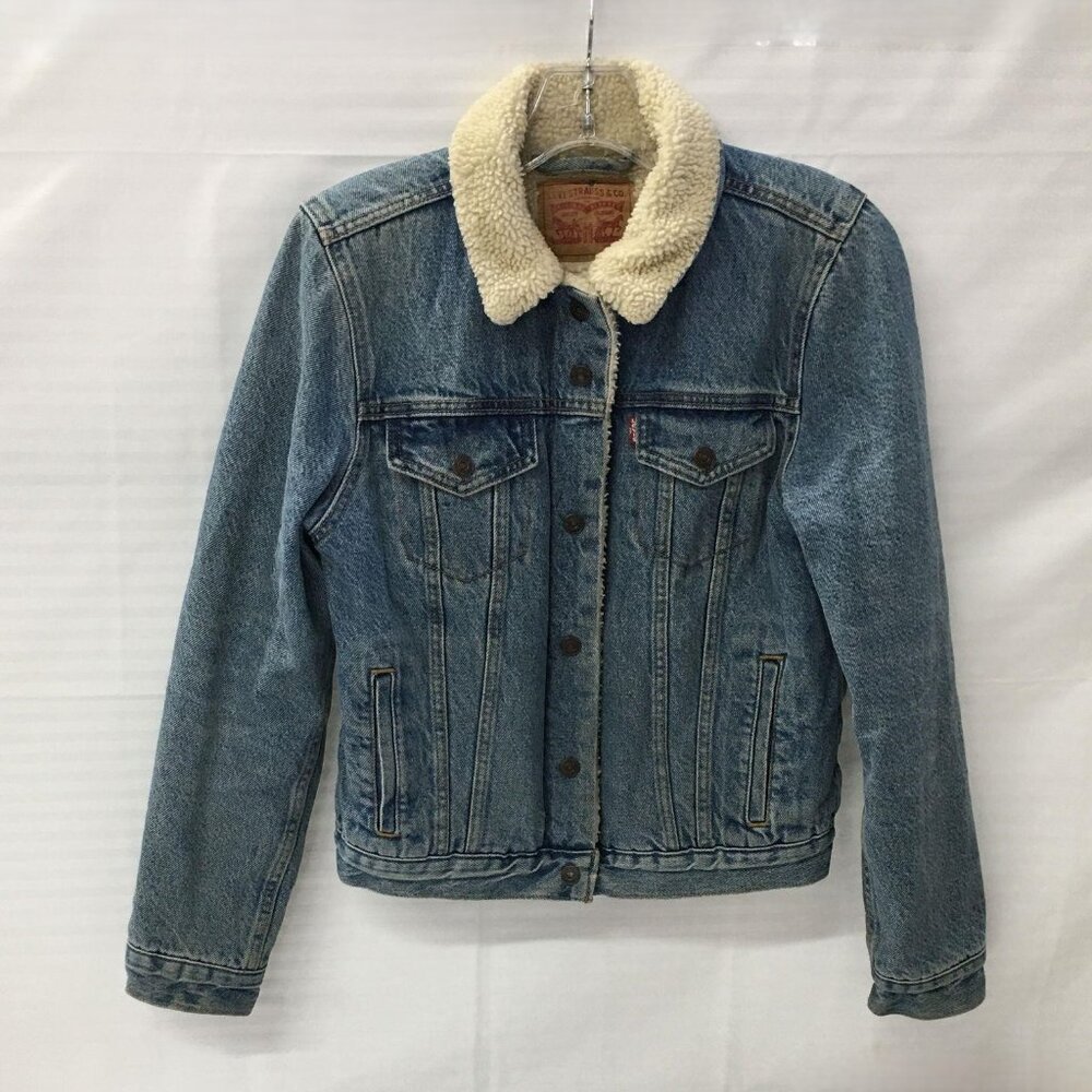 Levi Strauss Denim Sherpa Lined Jacket Women's Size S